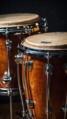 Obraz premium Finished conga drums with polished heads. 32k UHD.