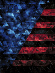 Obraz premium A blue and red striped design with a red stripe on the right