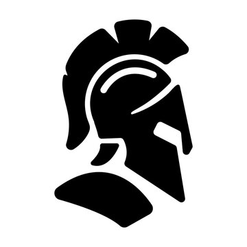 A glyph style icon of ares 