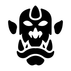 A glyph style icon of dionysus symbol 