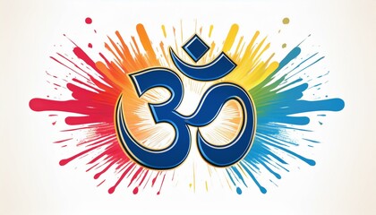 Obraz premium Om or Aum sign and symbol of hinduism