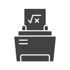 School and Geometric Tools Glyph Icon