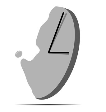 recommend clip art: Wall clock icon.  melting wall clock vector icon for web design on white background