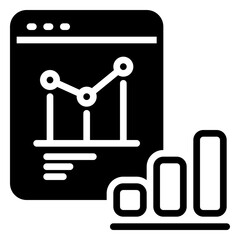 Data icon, glyph icon style