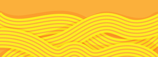 Ramen pattern, vibrant background illustration of asian noodles, ramen, spaghetti, orange background pattern.