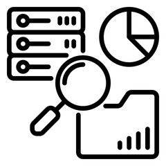 analysis icon, Line icon style