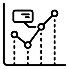 Statistic icon, Line icon style