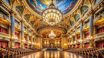 Obraz premium Opulent interior of the Palais Garnier opera house in Paris, opera house, Palais Garnier, Paris