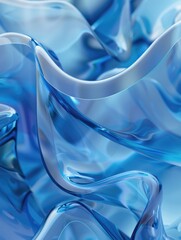 Vivid Ribbons of Glossy Blue