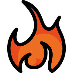 Simple vector icon flame
