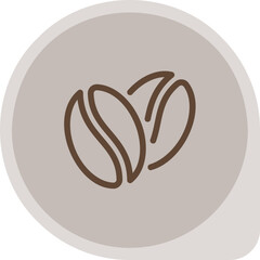 Simple vector icon coffee beans