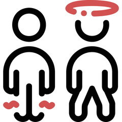 Simple vector icon symptoms of the disease