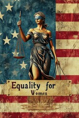 Symbolizing Justice: A Call for Women's Equality Against the American Flag