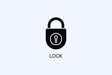 Lock Vector Icon Or Logo Illustration