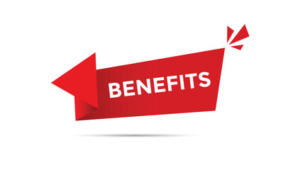 Benefits open button web banner templates. Vector Illustration 
