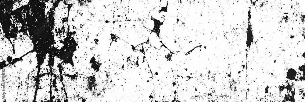 Poster a striking black and white abstract background showcases a mix of textured patterns and splatters, i