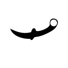 Knife silhouette vector