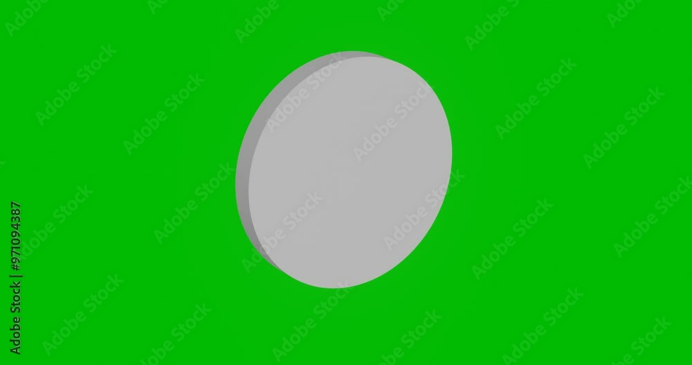 Poster animation of rotation of a white checker game symbol with shadow. simple and complex rotation. seaml