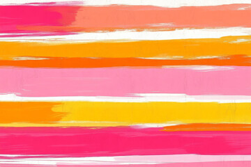 A bright and cheerful background with wide horizontal stripes in shades of pink, yellow, and orange. The bold colors and strong lines create a fun, energetic design, perfect for a playful, youthful