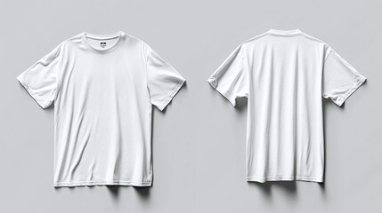 Fototapeta premium Mockup of white oversize t-shirt with front and back views