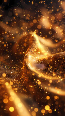 Obraz premium Luxury abstract gold background with glitter light effect decoration.