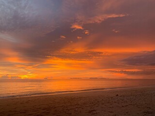 sunset on the beach