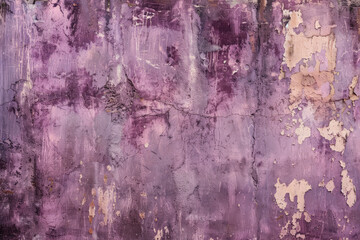 Obraz premium A grunge wall texture in faded mauve, with a distressed, worn appearance, showing signs of age and decay.
