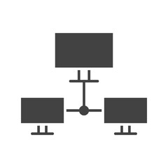 Network and Data Sharing Glyph Icon