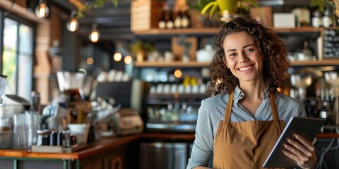 Café Ambiance with Smiling Barista