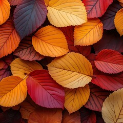Fototapeta premium Elegant fall leaves pattern in rich orange hues for seasonal background
