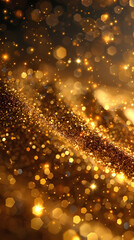 Luxury abstract gold background with glitter light effect decoration.
