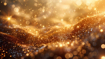 Luxury abstract gold background with glitter light effect decoration.
