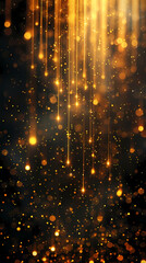 Naklejka premium Luxury abstract gold background with glitter light effect decoration.