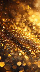 Luxury abstract gold background with glitter light effect decoration.