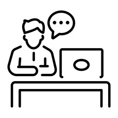 A line icon of consulting 