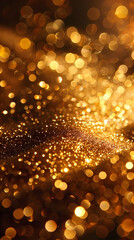Luxury abstract gold background with glitter light effect decoration.