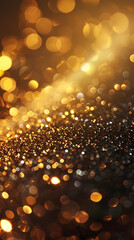 Luxury abstract gold background with glitter light effect decoration.