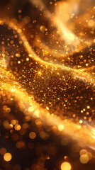 Obraz premium Luxury abstract gold background with glitter light effect decoration.