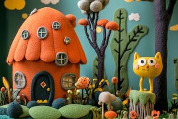 Halloween is a non-scary decor for children with soft felt and smiling characters, funny and cute, not creepy.
