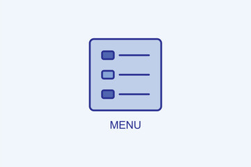 Fototapeta premium Menu Vector Icon Or Logo Illustration