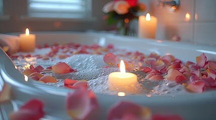 christmas candles on a red background
