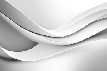 Obraz premium A sleek, modern background in shades of grey and white, with subtle curved shadows that create a minimalist, stylish look.