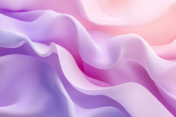 Fototapeta premium A soft, soothing background in pastel shades of lavender and pink, featuring gentle curved shadows that add a sense of calm and relaxation.