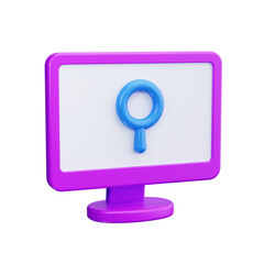 research 3d render icons