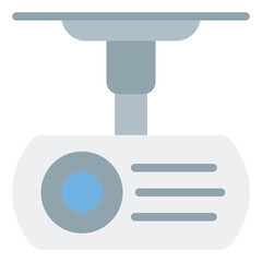Video Projector Icon in Flat Style