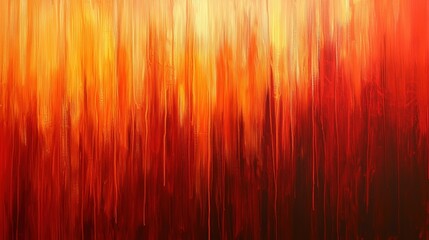 A painting of a red and orange background with a yellow line. The painting is abstract and has a fiery, intense feeling
