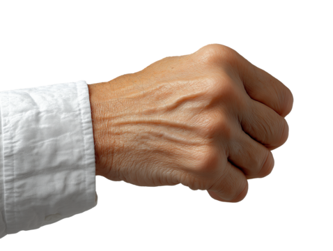 fist isolated on white background