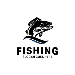 Fishing Logo Design Vector illustration
