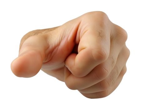 fist isolated on white background