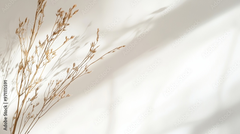 Poster The shadow overlay blur of realistic tree branches on transparent backgrounds is isolated on a png file you can use